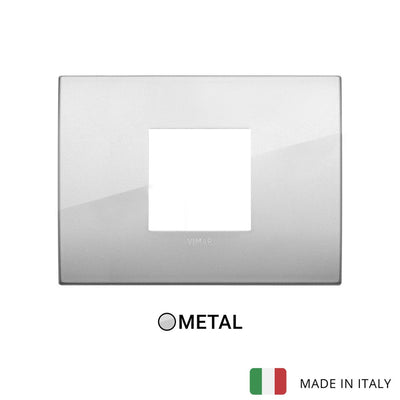 Vimar Arke Classic Plate 2centrM Metal Silver