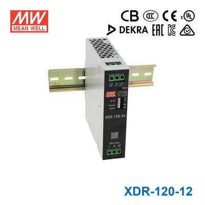 Mean Well XDR-120-12 High-End Ultra Slim Industrial Din Rail Power Supply 120W 12V 10A