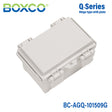 Boxco Q-Series 100x150x90mm Plastic Enclosure, IP67, IK08, ABS, Grey Cover, Hinge Type with Plate