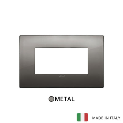 Vimar Arke Classic Plate 4M Metal Black Chrome