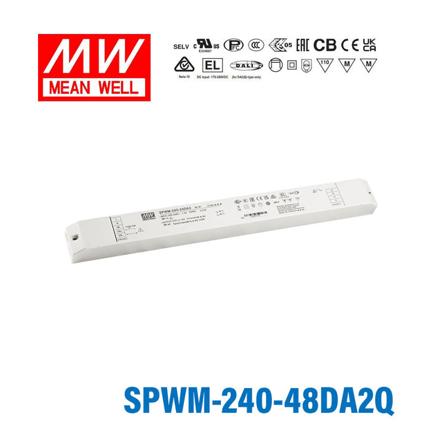 MEAN WELL SPWM-240-48DA2Q 240W 48V CV LED Driver 5A