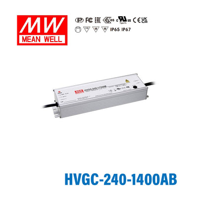 Mean Well HVGC-240-1400AB Power Supply 240W 1400mA - Adjustable and Dimmable