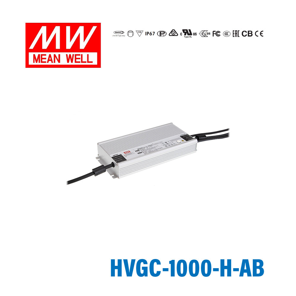 Mean Well HVGC-1000-H-AB Power Supply 1000W 5600mA - Adjustable and Dimmable