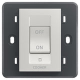 Eikon 2P 45A 1-Way Cooker Switch 3M Silver