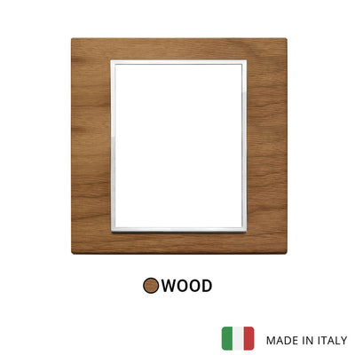 Vimar Eikon Evo Plate 8(4+4)M Wood Italian Walnut