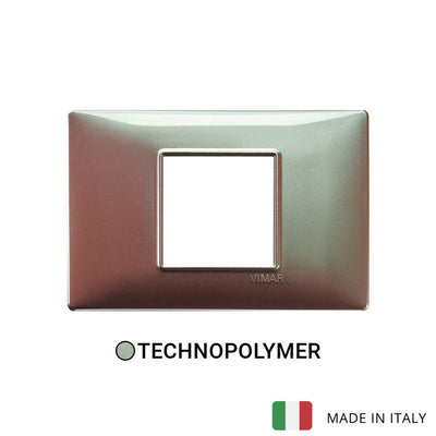 Vimar Plana Plate 2centrM Technopolymer Iridescent Brown