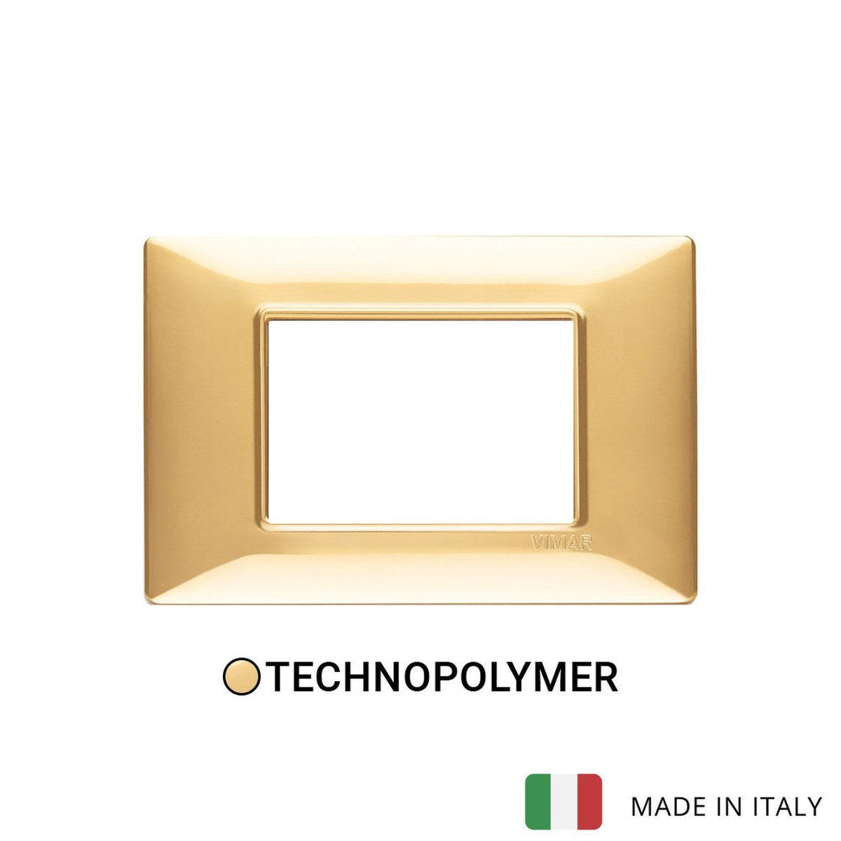 Vimar Plana Plate 3M Technopolymer Polished Gold