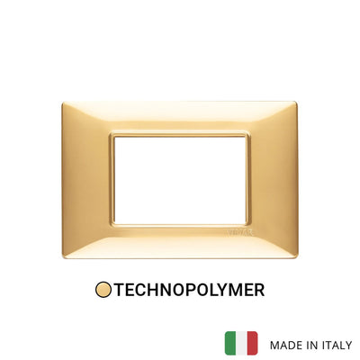 Vimar Plana Plate 3M Technopolymer Polished Gold