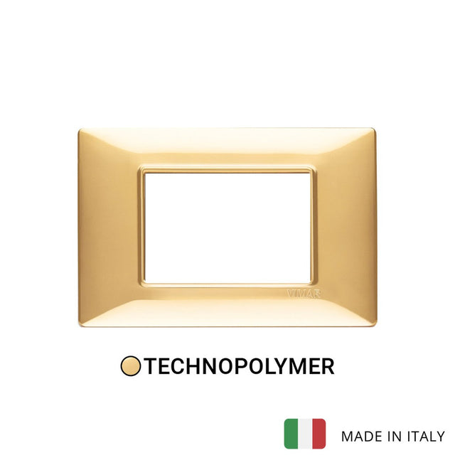 Vimar Plana Plate 3M Technopolymer Polished Gold