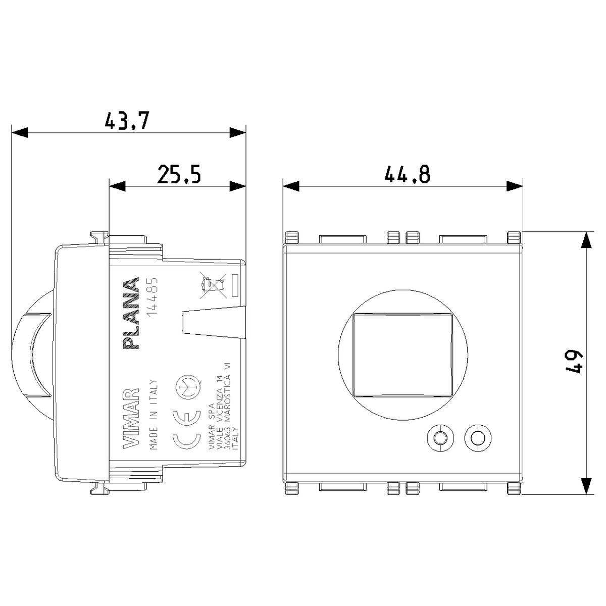 Plana IR Presence Detector White - PHOTO 1