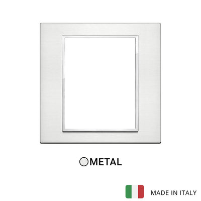 Vimar Eikon Evo Plate 8(4+4)M Brilliant Aluminium
