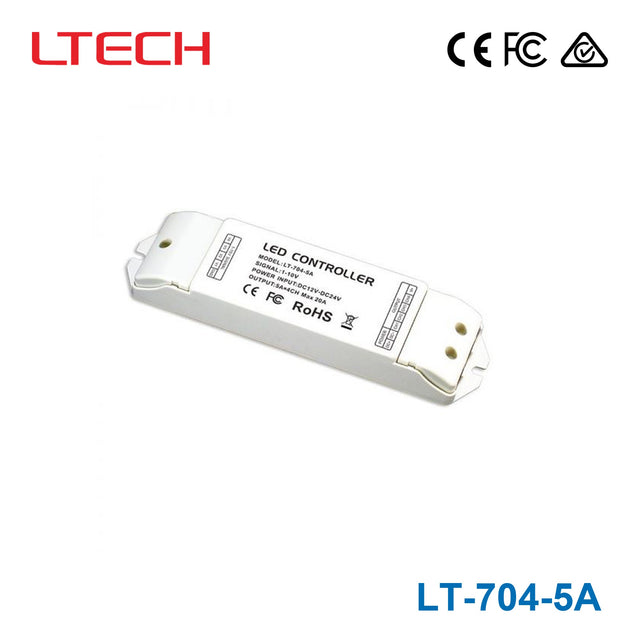 Ltech LT-704-5A Constant Voltage Controller - 0-10V/Push Dimmable