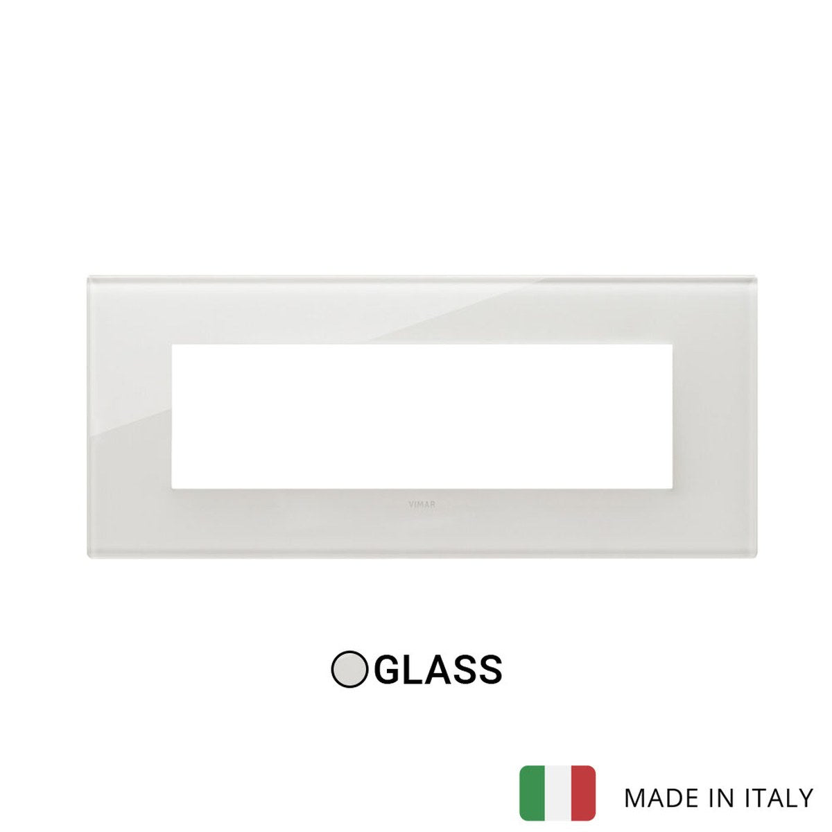 Vimar Eikon Exe Plate 7M Glass Milky White