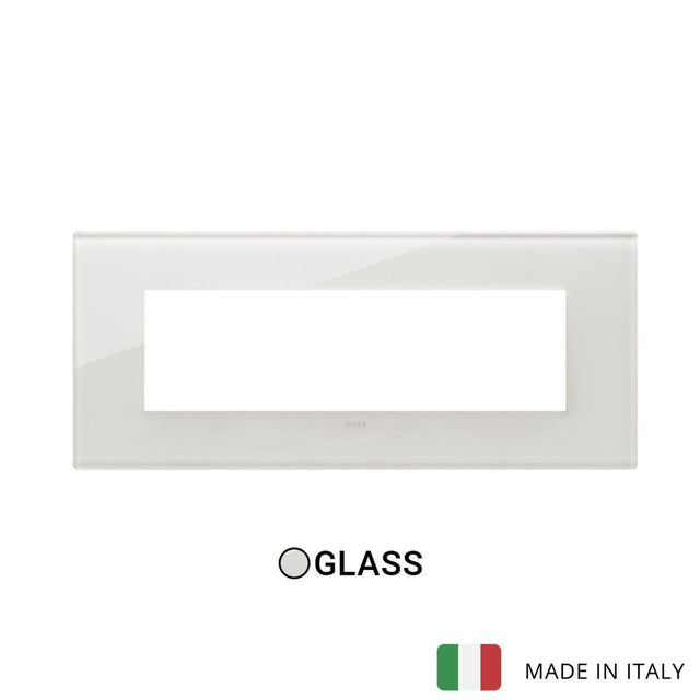 Vimar Eikon Exe Plate 7M Glass Milky White