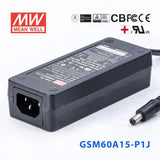 Mean Well GSM60A15-P1J Power Supply 60W 15V 4A