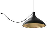 Pablo Pendant Swell String Single Wide Black / Brass - PHOTO 1