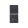 Vimar VM-20751.1 2 half buttons 1M ON/OFF symbol grey