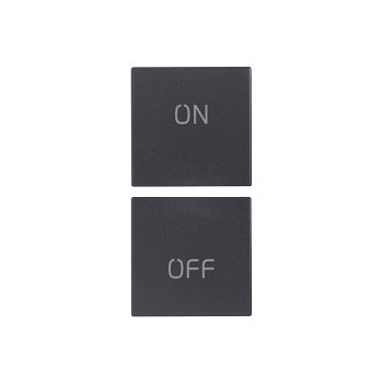 Vimar VM-20751.1 2 half buttons 1M ON/OFF symbol grey