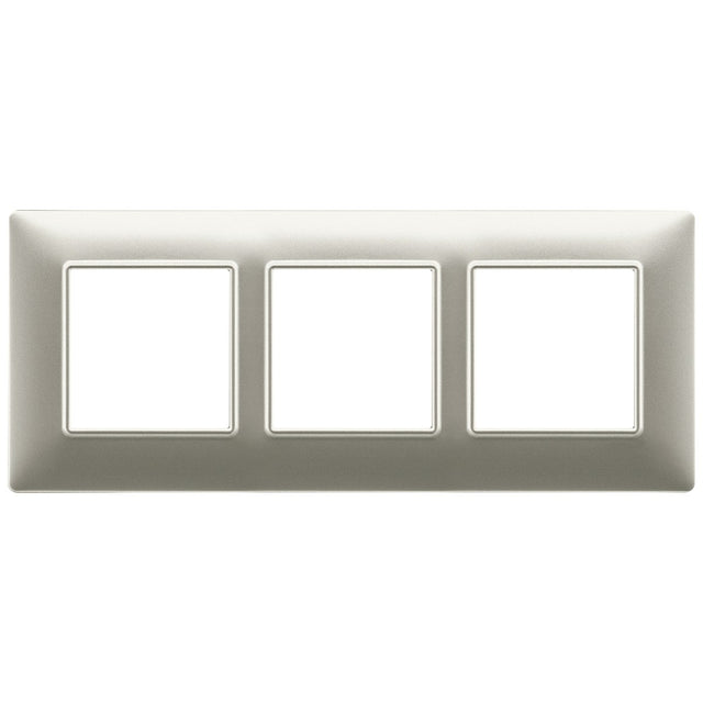Vimar Plana Plate 6M Technopolymer Matt Nickel