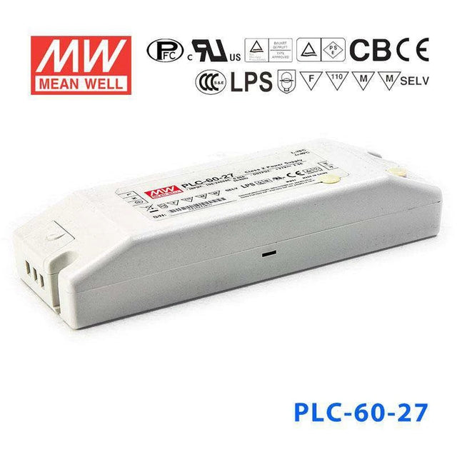 Mean Well PLC-60-27 Power Supply 60W 27V - PFC 2.3A