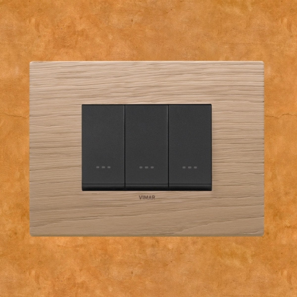 Vimar Eikon Wood 3 Gang Switch - Oak - 16A - PHOTO 5