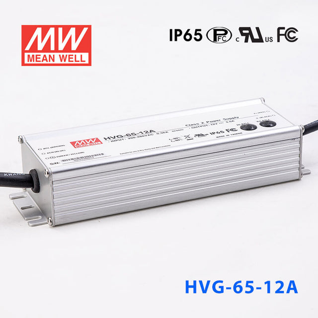 Mean Well HVG-65-12A Power Supply 60W 12V - Adjustable 5A