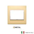 Vimar Eikon Evo Plate 3M Aluminium Satin Gold - British Standard