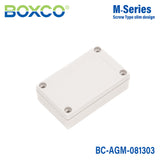 Boxco M-Series 80x130x35mm Plastic Enclosure, IP67, IK08, ABS, Grey Cover, Screw Type