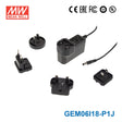 Mean Well GEM06I18-P1J Power Supply 6W 18V 330mA