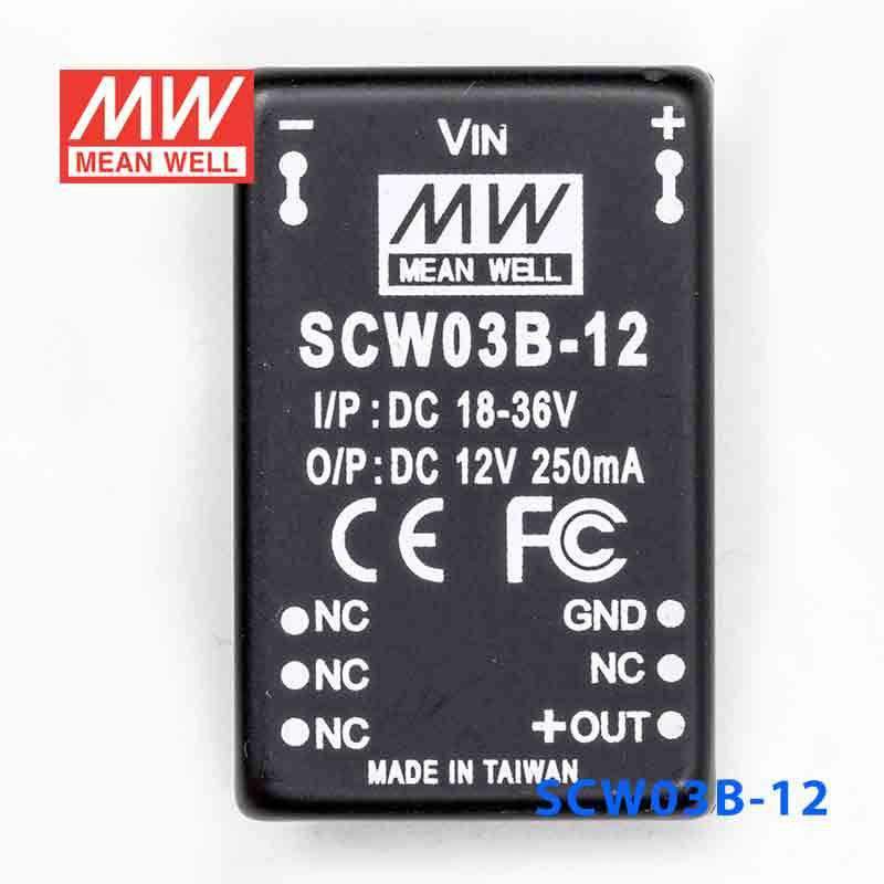 Mean Well SCW03B-12 DC-DC Converter - 3W 18~36V DC in 12V out 250mA - PHOTO 2