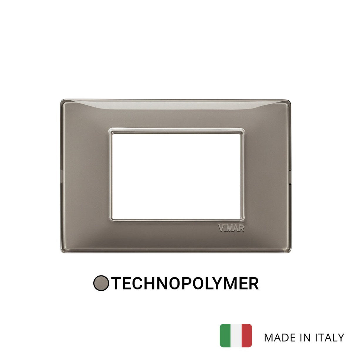 Vimar Plana Plate 3M Technopolymer Reflex Grey