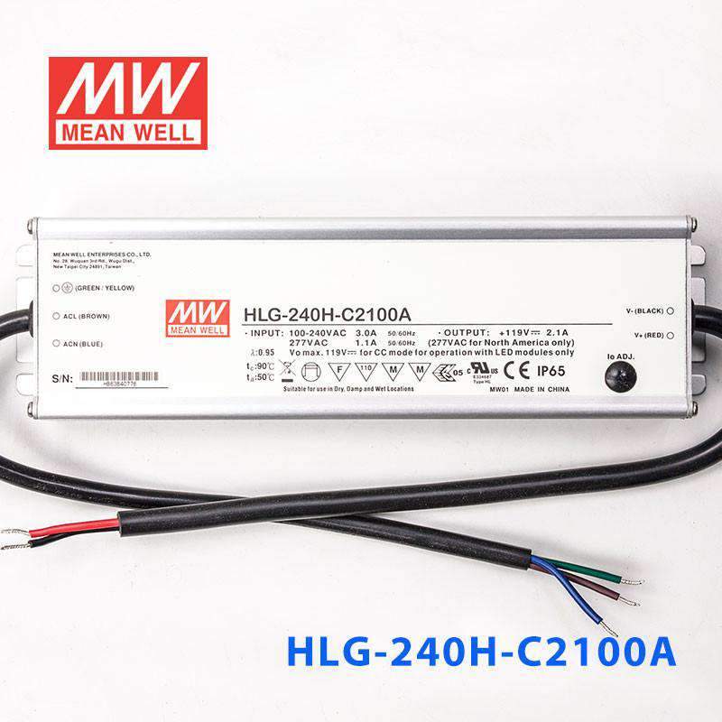 Mean Well HLG-240H-C2100A Power Supply 249.9W 2100mA - Adjustable - PHOTO 2