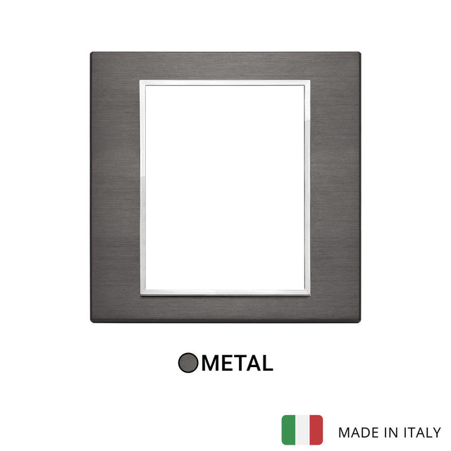 Vimar Eikon Evo Plate 8(4+4)M Aluminium Lava Grey