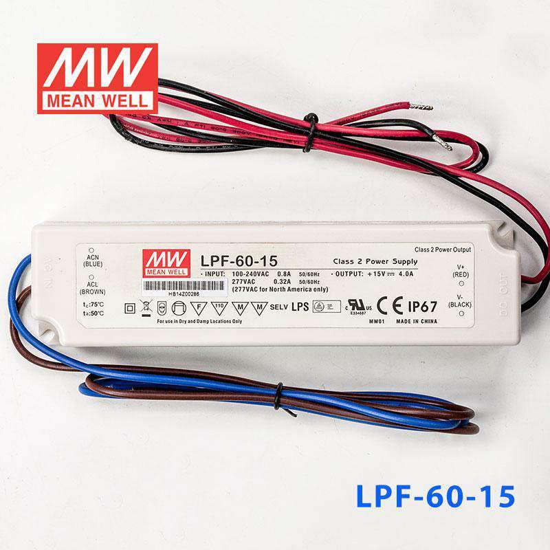 Mean Well LPF-60-15 Power Supply 60W 15V 4A - PHOTO 2