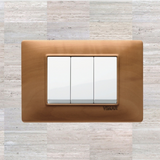 Vimar Plana Wood 3 Gang Switch - Wood Pear Tree - 16A - PHOTO 5
