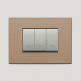 Vimar Eikon Leather 3 Gang Switch - Brushed Black - 16A - PHOTO 4