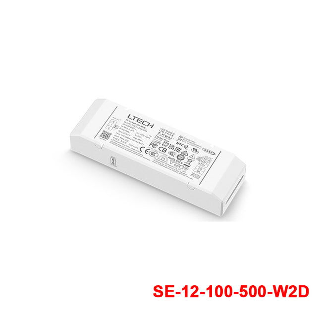 Ltech SE-12-100-500-W2D 12W 100-500mA LED Driver - NFC, DALI2, Tunable White