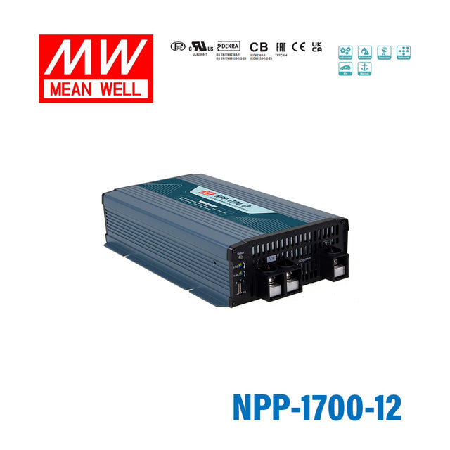 Mean Well NPP-1700-12 1428W 12V Battery Charge& Power Supply 2-in-1, Selectable via Jumper