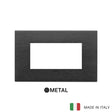 Vimar Eikon Plate 4M Metal Brushed Black