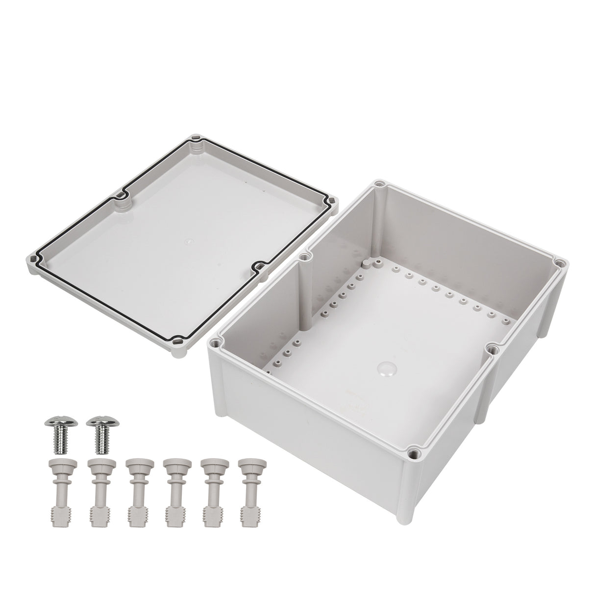 Boxco S-Series 330x430x180mm Plastic Enclosure, IP67, IK08, ABS, Grey Cover, Screw Type - PHOTO 3