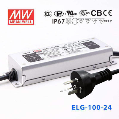 Mean Well S-ELG-100-24 Power Supply 96W 24V with AU/NZ plug 4A