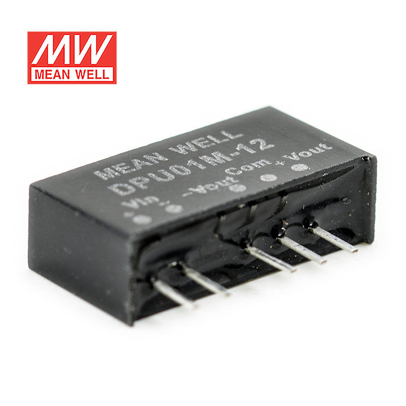 Mean Well DPU01M-12 DC-DC Converter - 1W - 10.8~13.2V in ±12V out