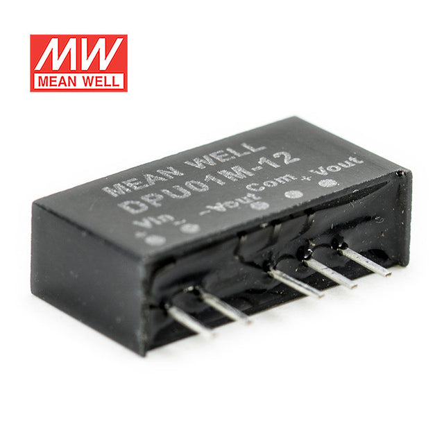 Mean Well DPU01M-12 DC-DC Converter - 1W - 10.8~13.2V in ±12V out