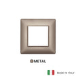 Vimar Plana Plate 2M Metal Pearl Nickel - Square