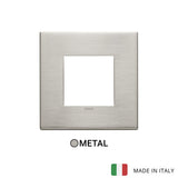 Vimar Eikon Plate 2M Metal Brushed Nickel - Square