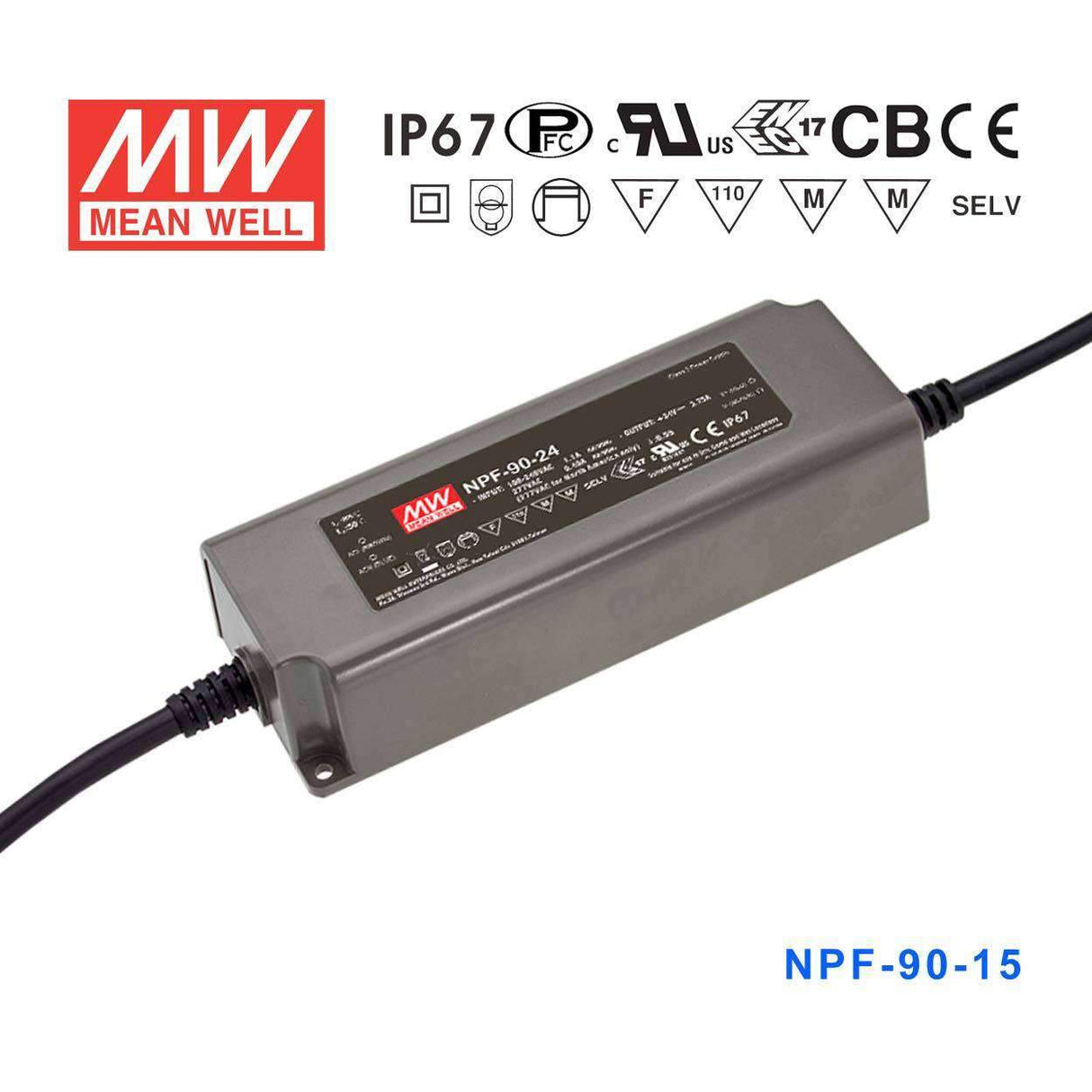 Mean Well NPF-90-15 Power Supply 90W 15V