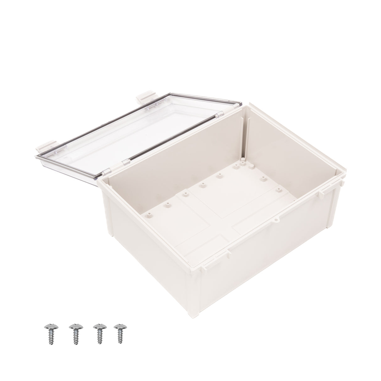 Boxco Q-Series 300×400×160mm Plastic Enclosure, IP67, IK08, ABS, Transparent Cover, Plastic Hinge and Latch Type - PHOTO 2
