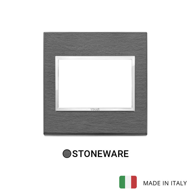 Vimar Eikon Evo Plate 3M Stone Natural Split Slate - British Standard