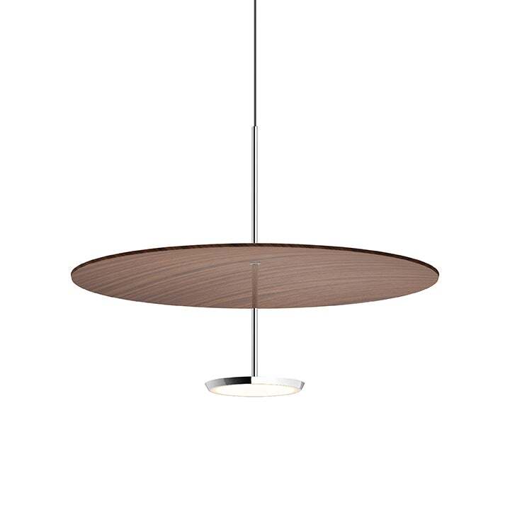 Pablo Pendant Sky Dome Wood 24" Walnut