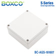 Boxco S-Series 160x160x70mm Plastic Enclosure, IP67, IK08, ABS, Grey Cover, Screw Type